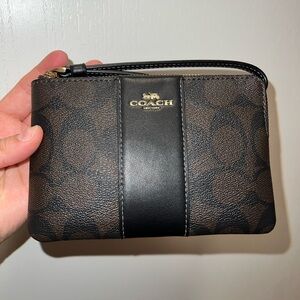 Coach Brown and Black Wristlet